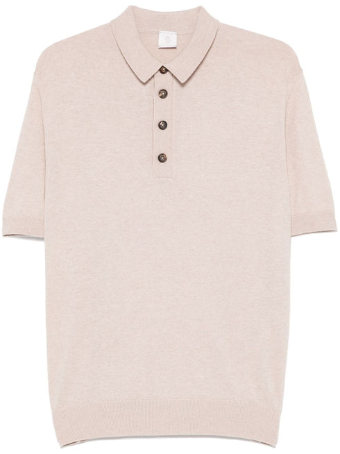mélange-effect polo shirt